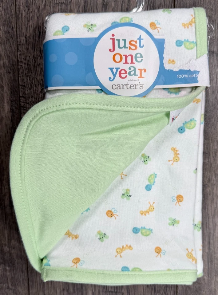 New Baby Just One Year Carter's Cute As Can Bee Turtle Blanket - Image 2 of 3