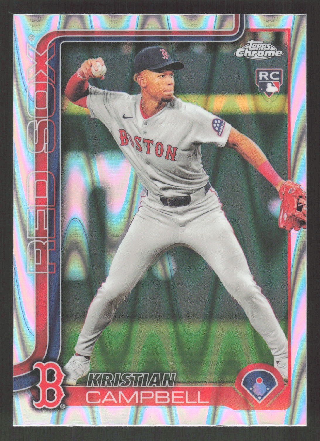 2025 Topps Chrome #171 Kristian Campbell Raywave Refractors