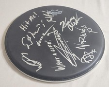 Think X Autographed 14" Remo Black Drumhead (All-Star Pink Floyd Tribute Band)