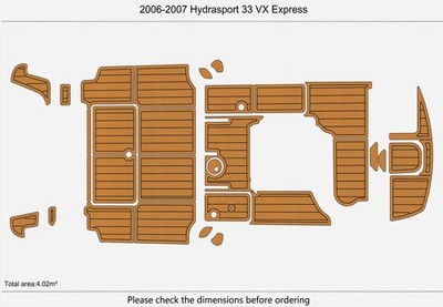 2006 Hydrasport 33 VX Express Seadek Swim Platform Cockpit Boat Foam EVA Floor