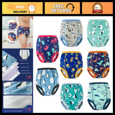 8 Pack Reusable Potty Training Pants 3T-4T, Strong Absorbent Underwear for Boys