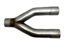 Exhaust Y Pipe 2.50 Single Inlet to 2.50 Dual Outlets WYP-250 Steel Wesdon Exhau