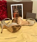 Louis Vuitton Crystal Embellished Metallic Heels w/ COA Receipt Box Dust Bags — photo 6