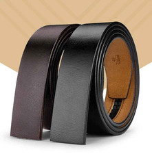 Plus Size 130 140 150 cm No Buckle 3.5 cm Width Genuine Leather Belt Straps