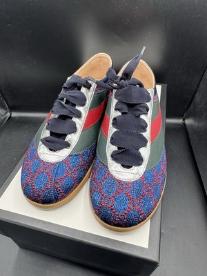 Gucci Falacer Lurex GG 'Blue' Sneakers Men s Size 8G / US8.5