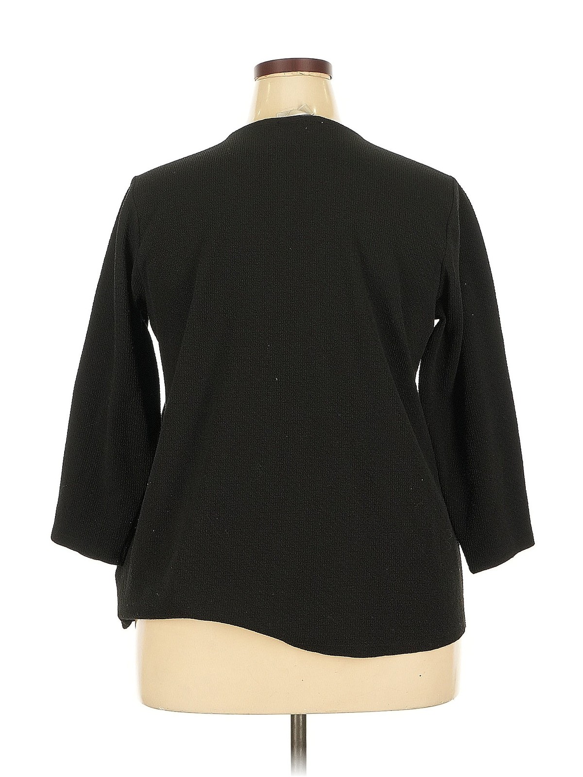 MICHAEL Michael Kors Women Black 3/4 Sleeve Top 2X Plus thumbnail 2