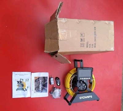 SYOWNFS Pipe Inspection Camera Drain Sewer Camera Industrial Endoscope 100 Feet 