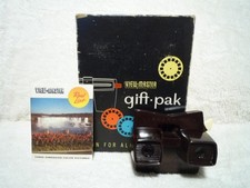 VINTAGE VIEW-MASTER GIFT PAK w/BROWN BAKELITE VIEWER  BOX  REEL LIST