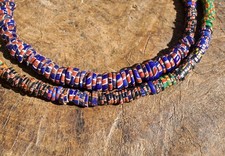 Antique Aja Venetian Chevron Glass African Beads (5-9mm) (3007I726) Chevron