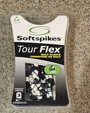 Softspikes Tour Flex Golf Cleats Fast Twist 17 Count Black White Fit Many Brands