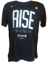 NIKE BOSTON CELTICS RISE TOGETHER T-SHIRT 2019 NBA PLAYOFFS MEDIUM BLACK NEW