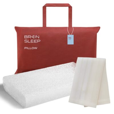 Brain Sleep Pillow 9 Gradations Customized Polyethylene White High Rebound