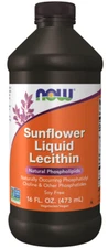 NOW FOODS SunFlower Lecithin Liquid 16oz Natural Phospholipids Fresh 12/28