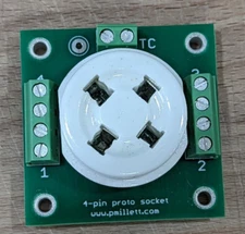 4-pin UX4 breadboard / prototype tube socket for DIY experimenting