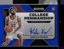 2023 Panini Prizm #CP-GBK Gabe Kalscheur College Penmanship Blue