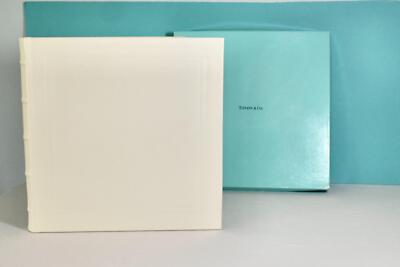 Vintage Tiffany & Co Leather Bound Wedding Book Gold Edge NEW with