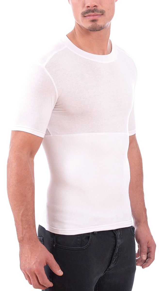 Powerbody Men's Shapewear Crew Neck T-Shirts Compression 14233 | eBay