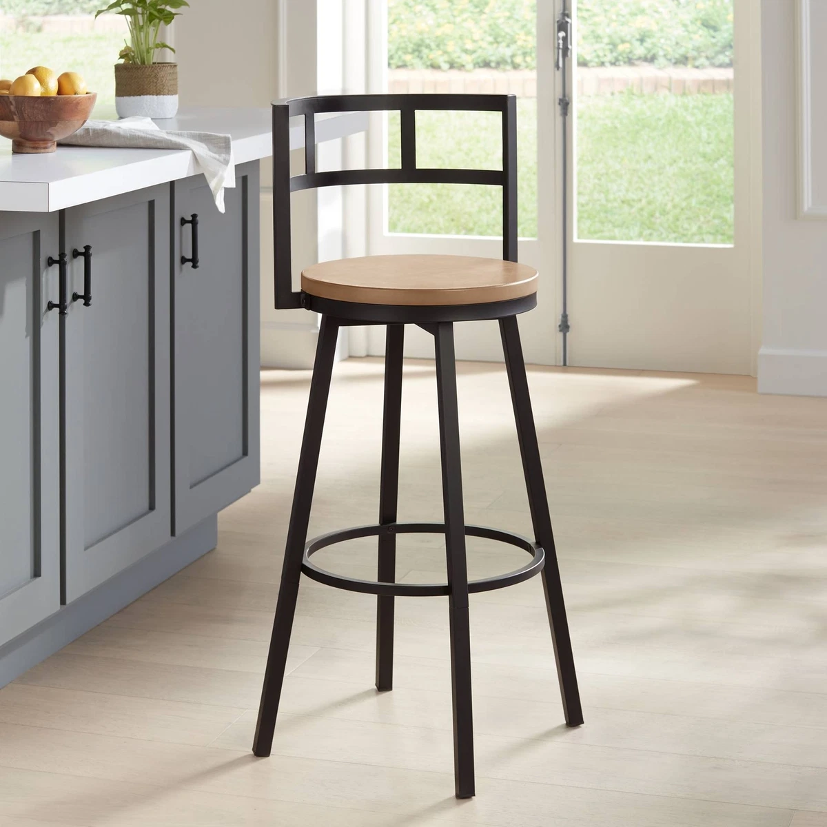 Latham Black Swivel Bar Stool 25 1 4