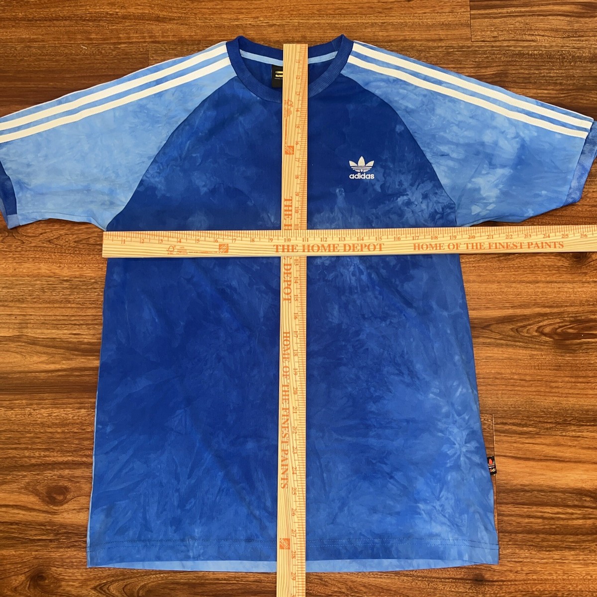 Pharrell Williams ADIDAS jersey Shirt Medium Blue Soccer Track Tie