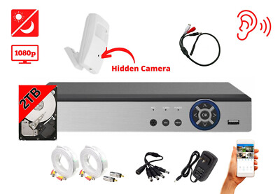 Evertech 8Channel H265 DVR 2TB HDD Motion Sensor type wide angle Security Camera