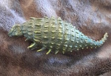 Vintage 1999 Green Ankylosaurus PVC Dinosaur Figure