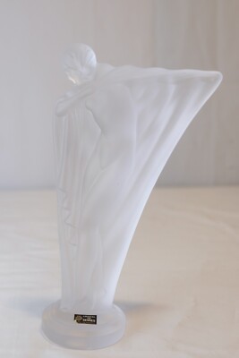 CRISTAL DE SEVRES France Sculpture Isadora Nude Lady Girl Crystal