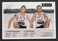 1827 David Klemperer Eric Koreng Beachvolleyball Autogrammkarte orig. signiert