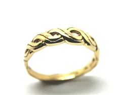 Kaedesigns, New 9ct 9kt Genuine Solid Yellow Gold Celtic Weave Ring 209