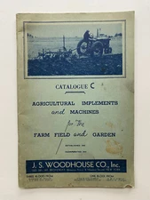 1937 Farm Equipment Trade Catalog J. S. Woodhouse Agricultural Tools Machines
