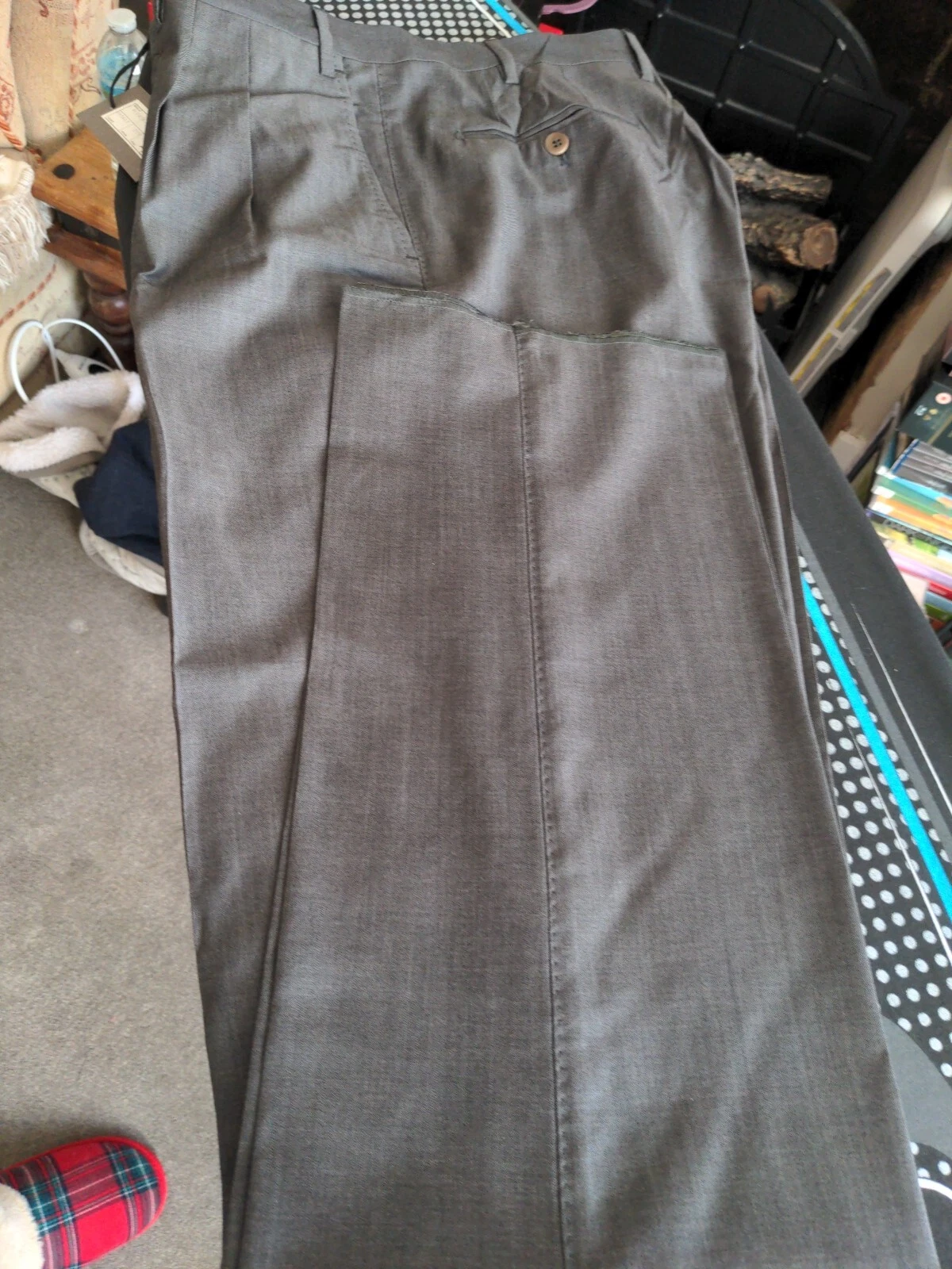 Arif Of Mayfair 100% Wool Grey Trousers BNWT W38 IL37"