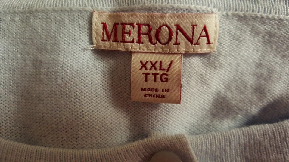 Merona Womens Cardigan Sweater Shirt Top Blouse Size XXL 2XL 2X Large Blue - Image 2 of 4