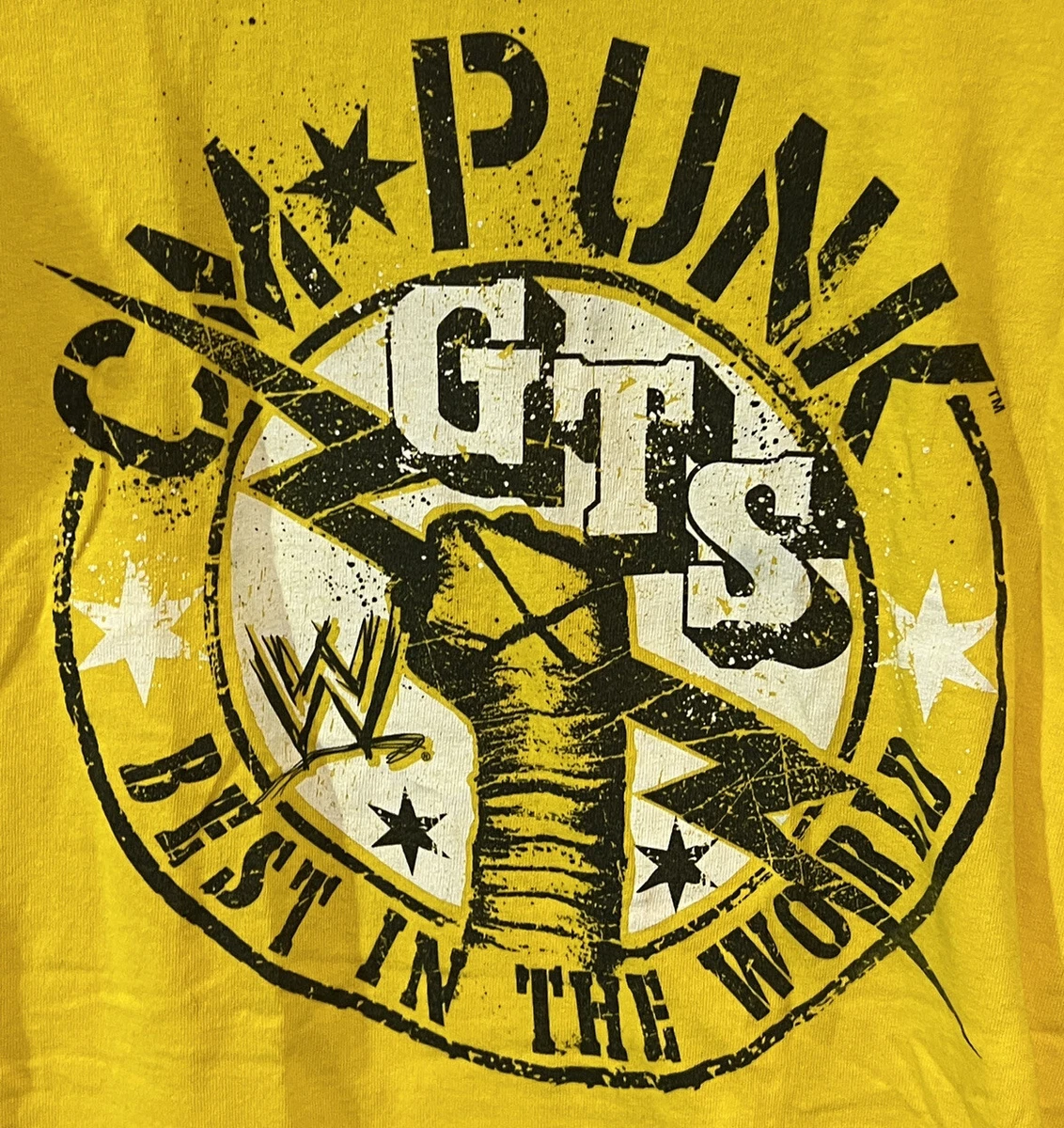 cm punk yellow shirt