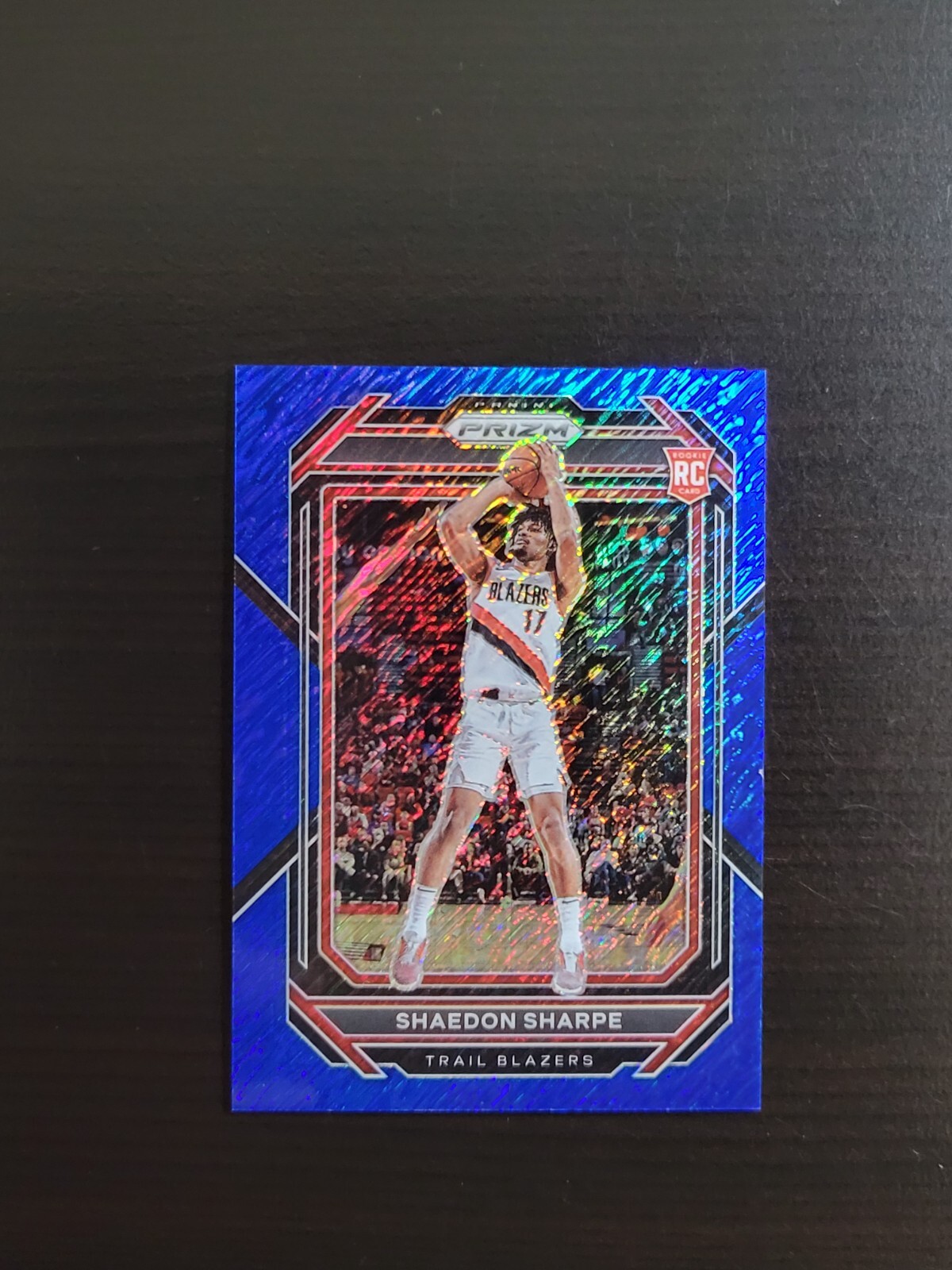 2022 Panini Prizm #250 Shaedon Sharpe RC Rookie  Blue Shimmer Prizm /35
