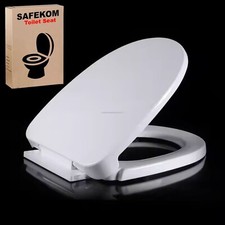 Bathroom Toilet Seat Soft Close White Seats Anti Slam WC Home Heavy Duty