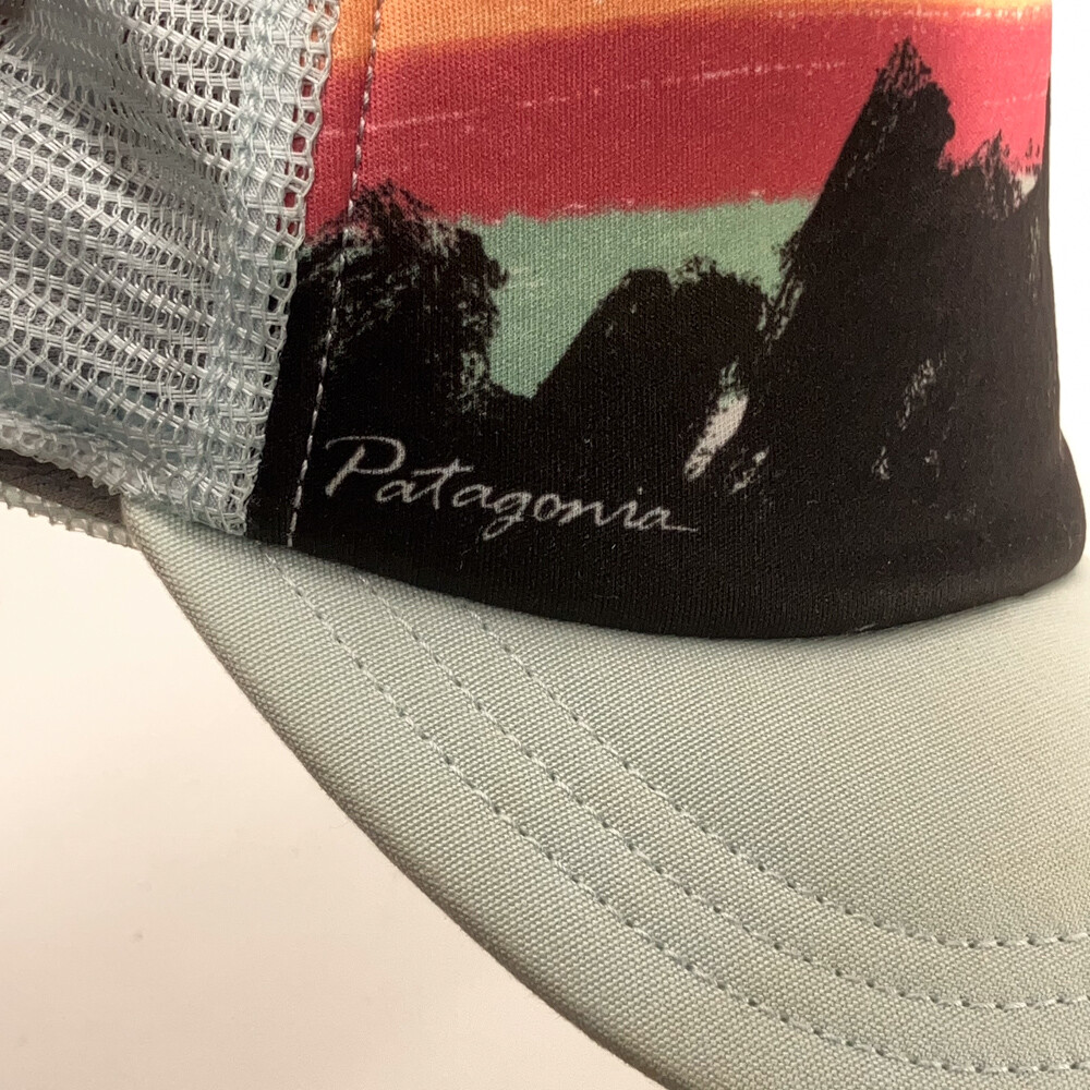 Patagonia Rainbow Colorful Pastel Sky Over Mountains Trucker Hat View 3