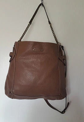 ABACO CHARLY/JAVA BAG E12 SAC PORTE ÉPAULE EN CUIR D'AGNEAU TAUPE VALEUR 495EURO - Photo 1/4
