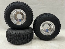 Honda Atc 70 Dwt Polished Front Rear Wheels Rims Sunf A012 Trails Xc Tires 16