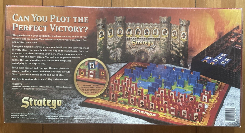 Stratego Board Game Capture The Flag Milton Bradley New and Factory