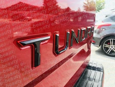 Double Layer Tailgate Insert Letters fits 2014-2021 Toyota Tundra (Black Red)