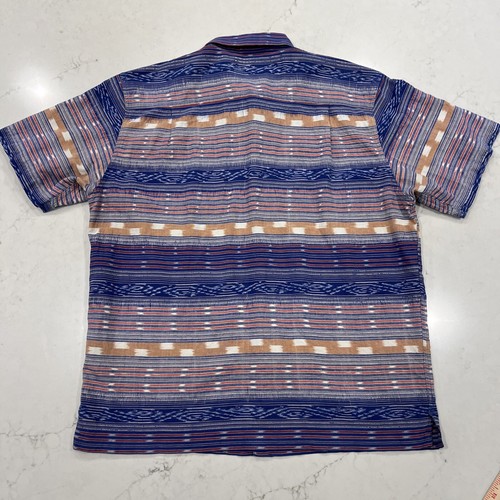 Territory Ahead Mens Short Sleeve Shirt Blue Aztec Southwest Button Up Sz XL - Picture 2 of 11