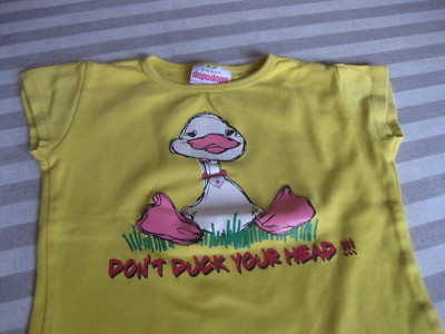 Shirt T-Shirt Gr. 110 Gelb Disney Figur Donald Duck Kurzarm dopodopo