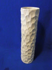 Round Vase 13.5" White Matt Thomas Rosenthal Group Vintage German #OBEN