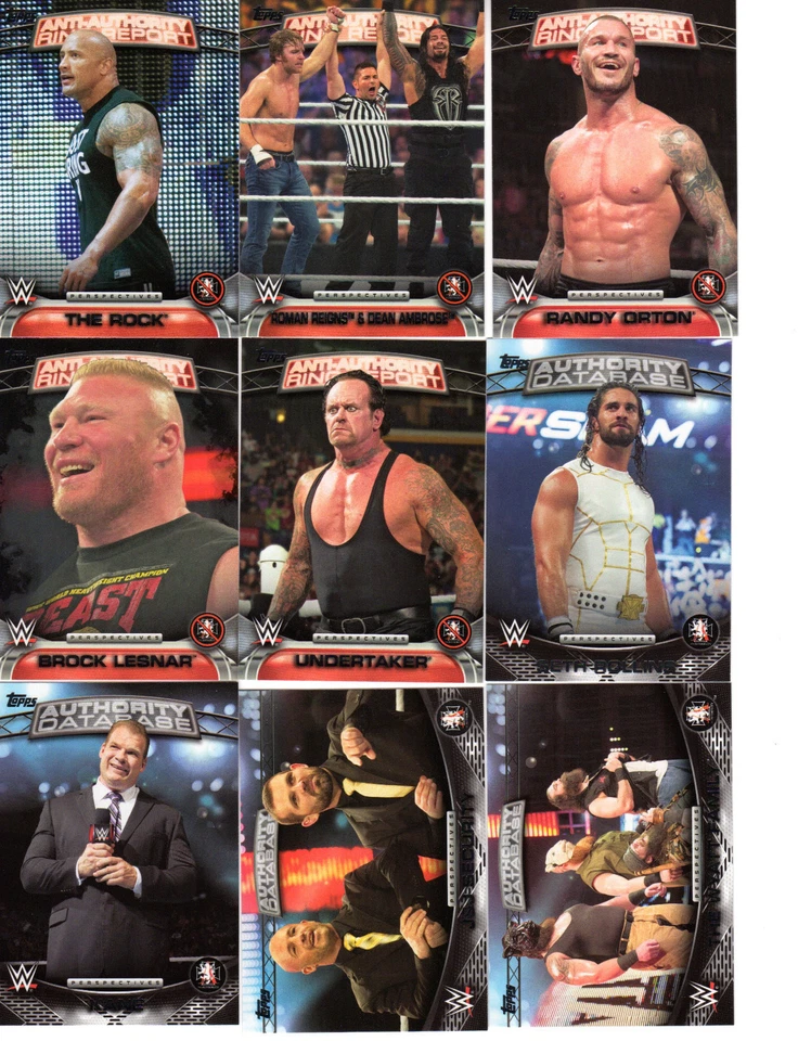 2016 Topps WWE Authority Perspectives Inserts Pick One or More Cards from list - Image 2 of 2