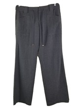 CARTONNIER Anthropologie Pants Size 6 Wide Flare Leg Capri Gray Soft Knit