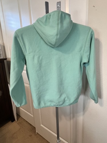 Patagonia Girl’s Full Zip Hooded Fleece Jacket Size L (12) Preloved Green - Picture 2 of 15