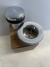 WATCO 68305-CP Drain Stopper,Dia. 2-7/8",Brass ,Chrome 6AVL4