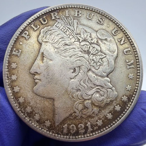 1921 S $1 Morgan 90% Silver Dollar Coin - Beautiful Slight Toning A11