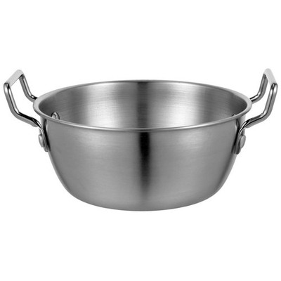 Luxshiny Stainless Steel Salad Bowl 2 Inch Metal Serving Bowl for Kitchen Food P