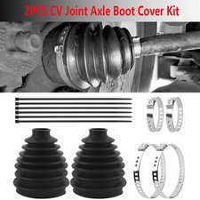 2pcs For Toyota Inner Outer Drive Shaft Joint Boots Cv Axle Boot Kit Black