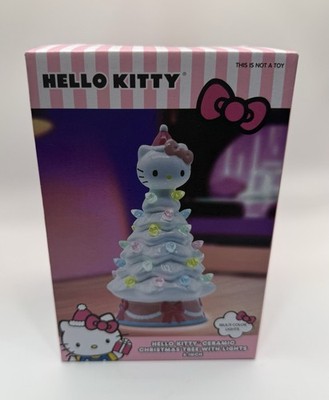 Hello Kitty 6  Ceramic Christmas Tree With Multi Color Lights